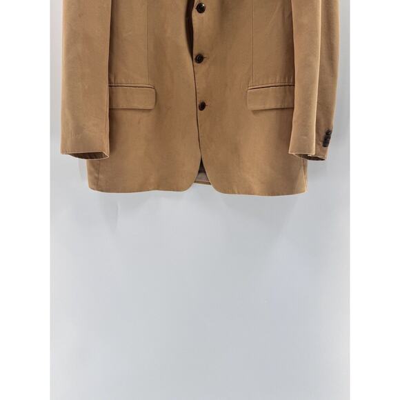 Lord & Taylor Fifth Ave Men Brown Camel Blazer Sport‎ Coat 44R Corp Classic - Picture 5 of 15